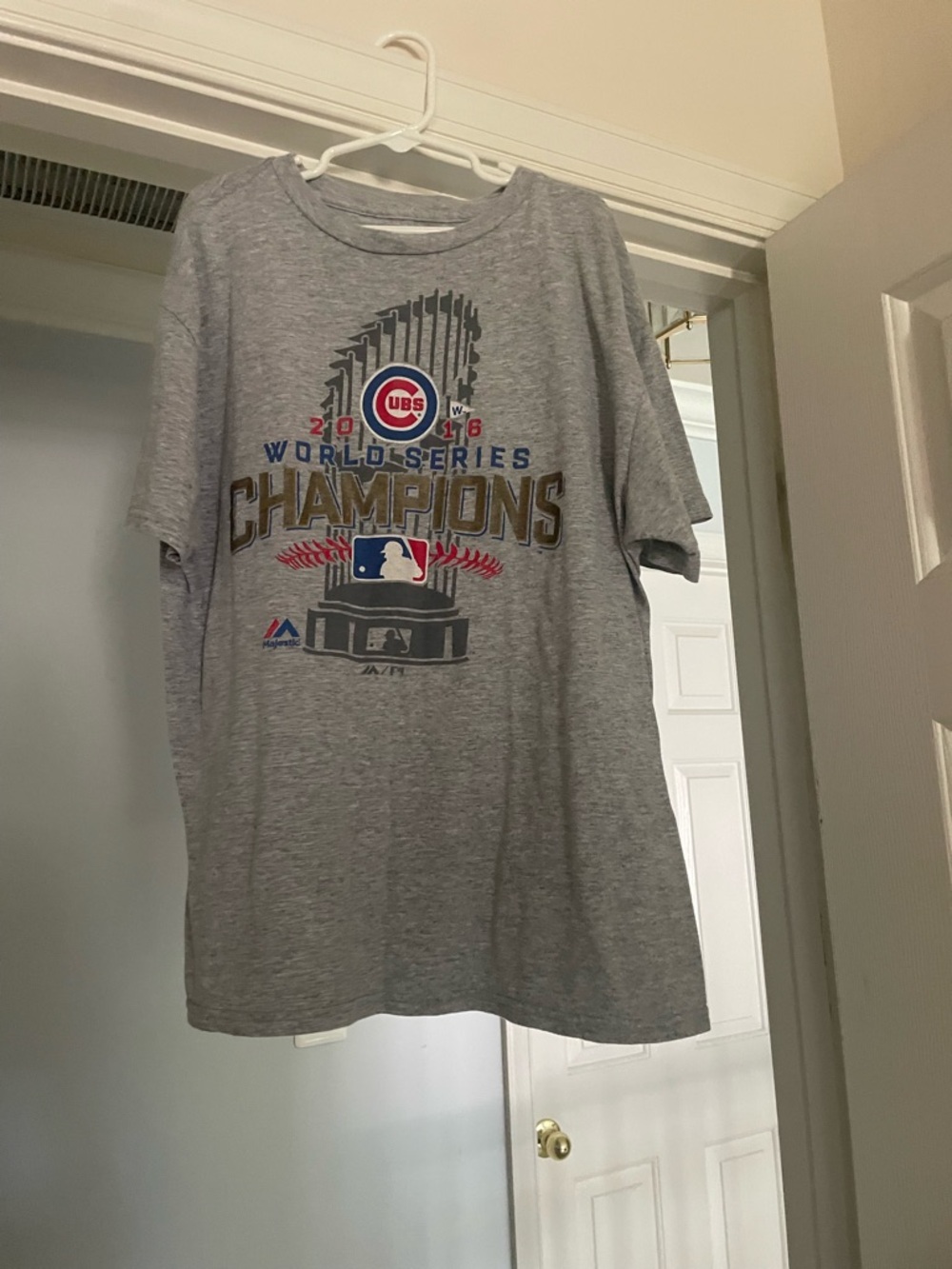 MLB Chicago Cubs Gray 2016 World Series Champions Tee